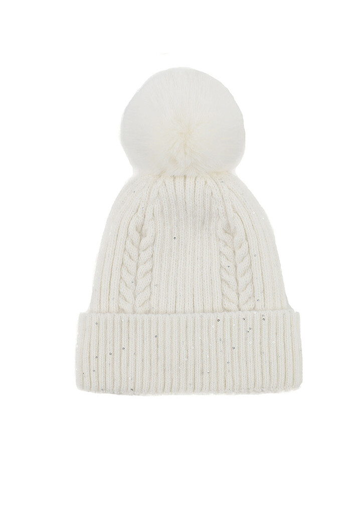 Gebreide Muts met Pompon