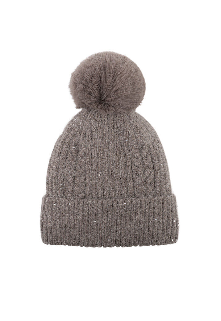 Gebreide Muts met Pompon