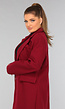 Lange Stoffen Burgundy Trenchcoat