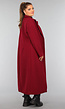 Lange Stoffen Burgundy Trenchcoat