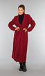 Lange Stoffen Burgundy Trenchcoat
