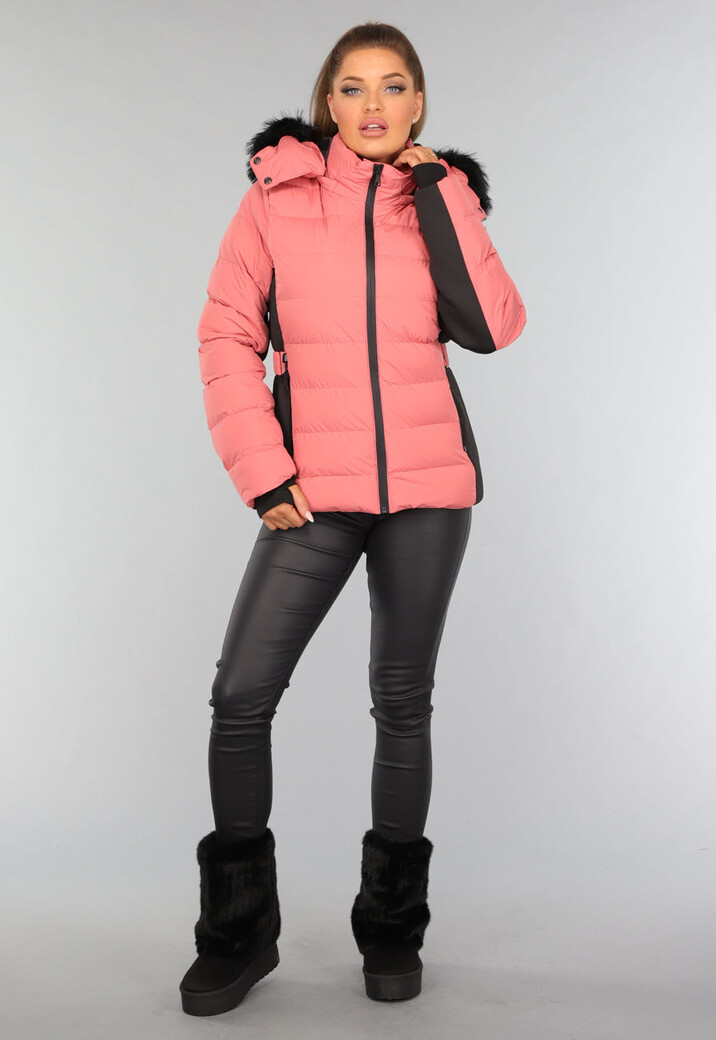 Zwarte Imitatie Bont Snowboots