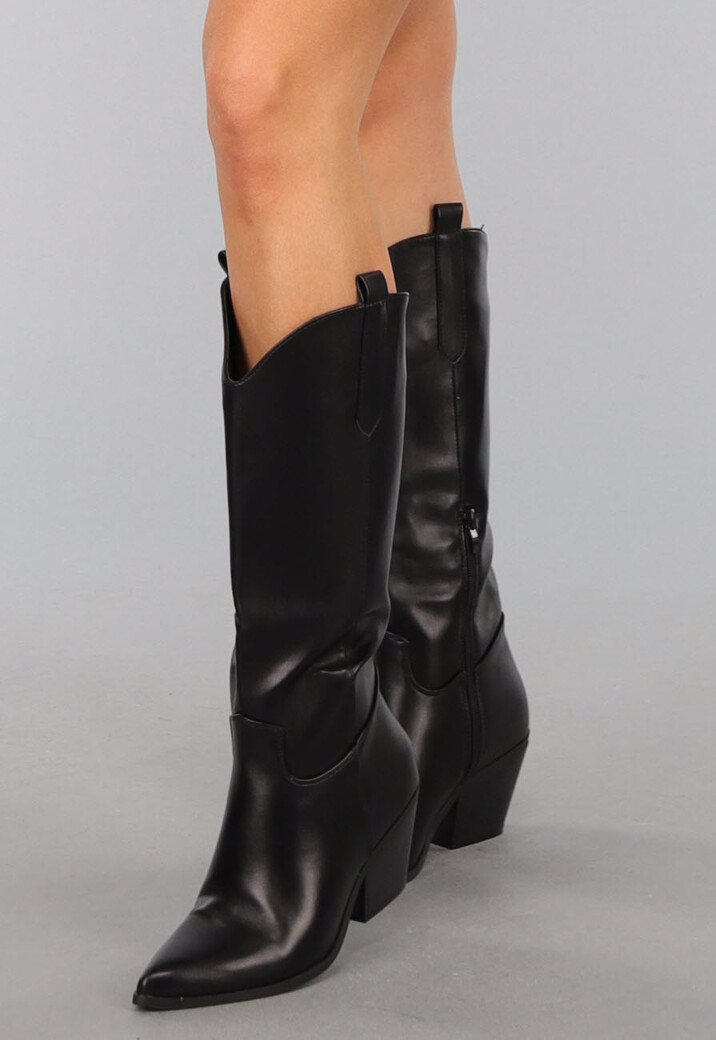 Zwarte Hoge Cowboylaarzen