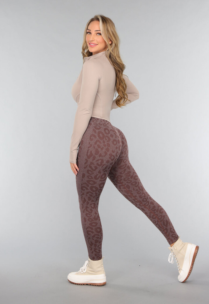 Cropped Sportjasje met Hoge Kraag