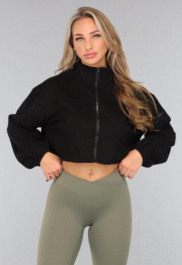 Zwart Cropped Sportvest