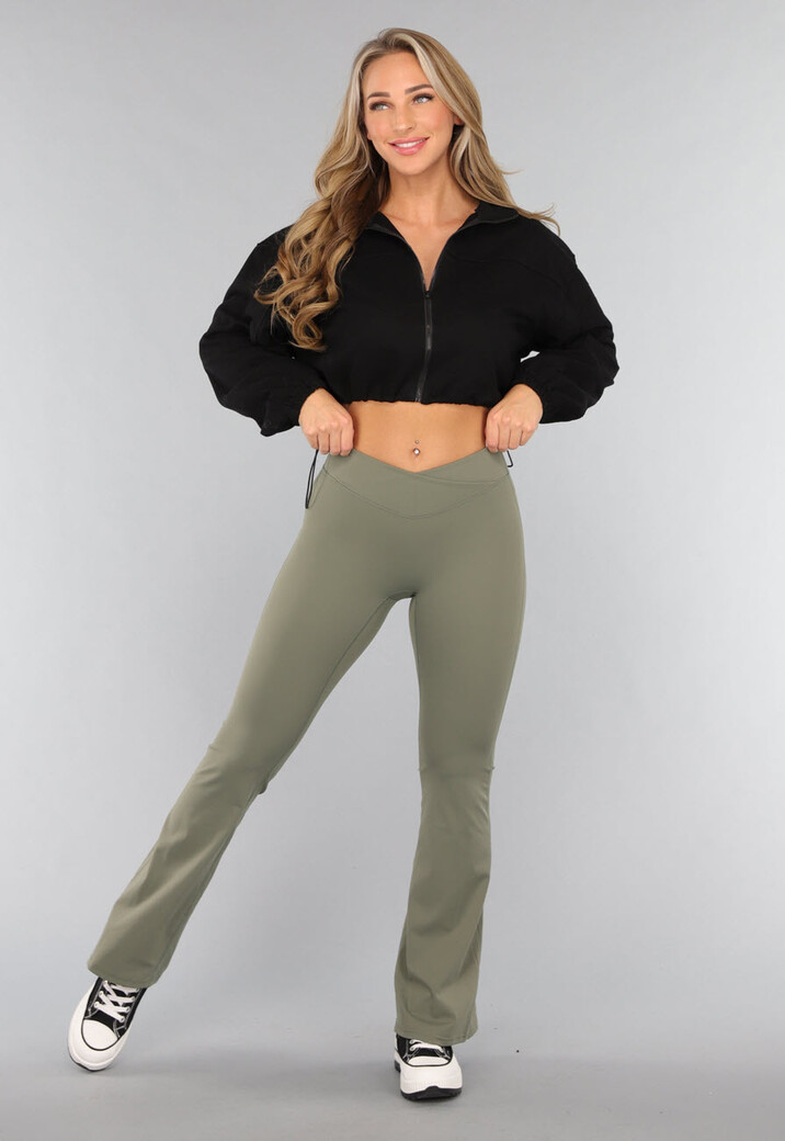 Zwart Cropped Sport Vest