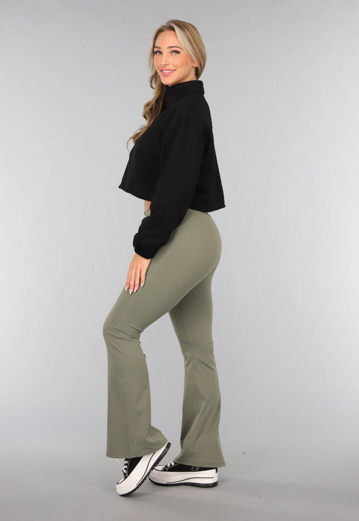 Zwart Cropped Sport Vest