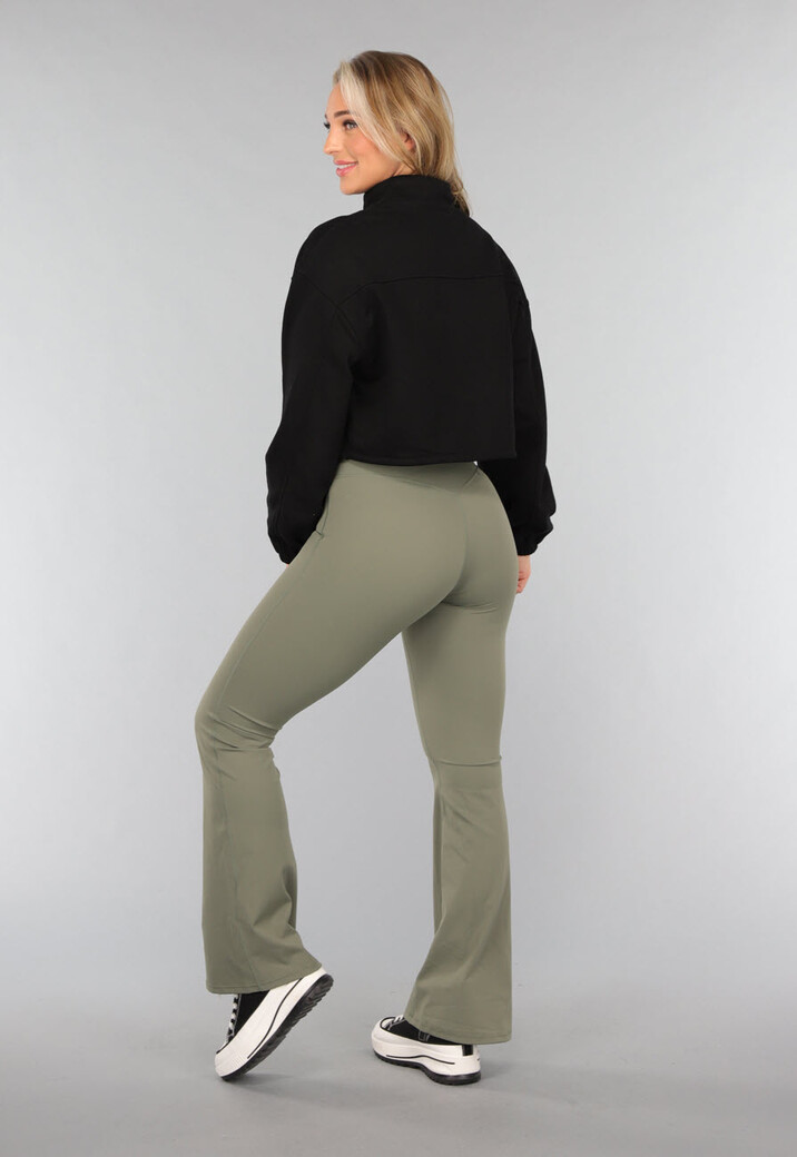 Zwart Cropped Sport Vest