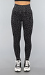 Zwarte Panterprint Gym Legging met Stretch