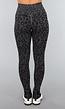 Zwarte Panterprint Gym Legging met Stretch