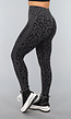 Zwarte Panterprint Gym Legging met Stretch