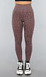 Bruine Leopard Sportlegging met Scrunch