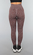 Bruine Leopard Sportlegging met Scrunch