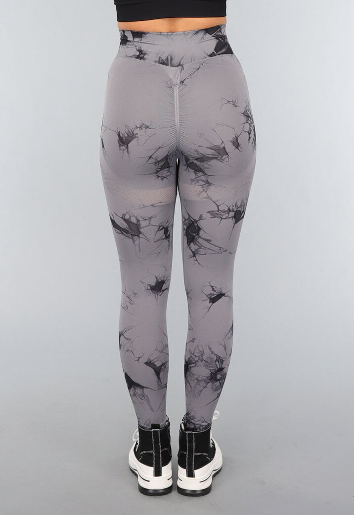 Stretchy Gym legging met Print en Overslag Taille