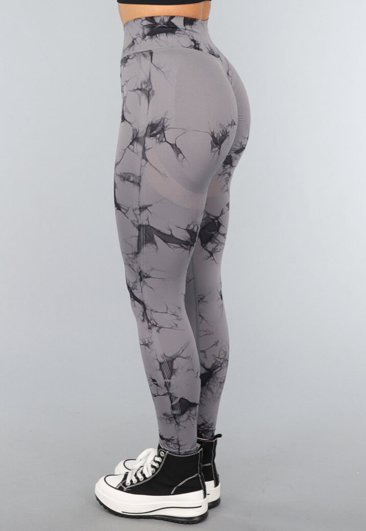 Stretchy Gym legging met Print en Overslag Taille