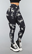 Print Stretch Overslag Legging met Tie Dye