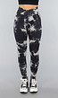 Print Stretch Overslag Legging met Tie Dye