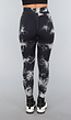 Print Stretch Overslag Legging met Tie Dye