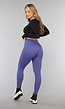Gestreepte Sportlegging in Blauw