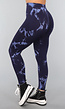 Navy Sportlegging met Tie Dye Print