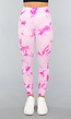 Tie Dye Roze Fitness Legging met Compressie Band