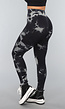 Tie Dye Gym Legging in Zwart met Push Up