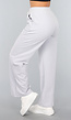 Wide Leg Joggingbroek in Lichtblauw