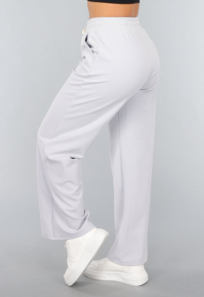 Wide Leg Joggingbroek in Lichtblauw