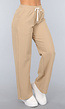 Beige Wide Leg Joggingbroek