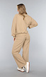 Beige Wide Leg Joggingbroek