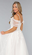 Kanten Bruidsjurk met Tule Rok in Wit