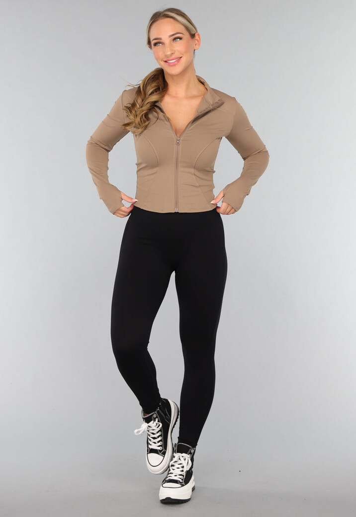 Camel Sportvestje met Rits