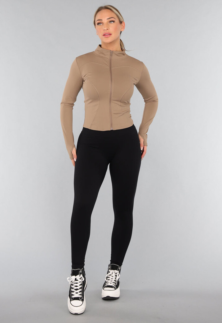 Camel Sportvestje met Rits