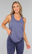 Blauwe Mouwloze Sport Tanktop
