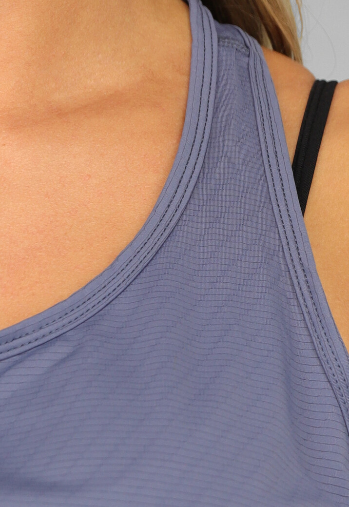 Blauwe Mouwloze Sport Tanktop