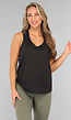 Zwarte Loose Fit Sport Tanktop
