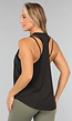 Zwarte Loose Fit Sport Tanktop