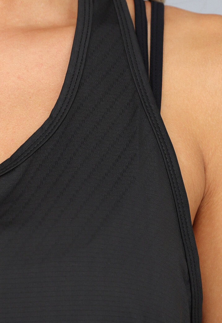 Zwarte Loose Fit Sport Tanktop