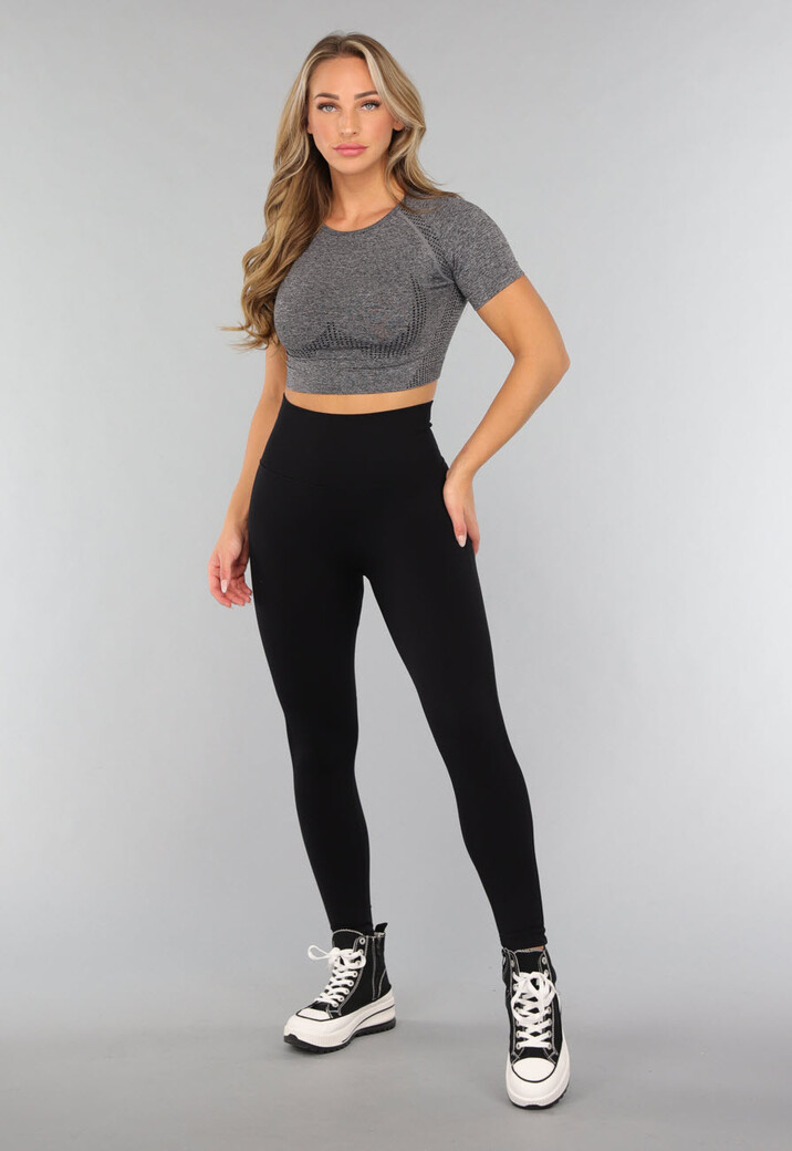 Cropped Sporttop in Grijs
