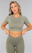 Khaki Short Sleeve Sporttop
