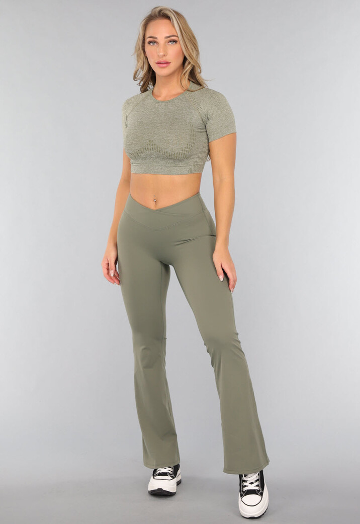 Khaki Short Sleeve Sporttop