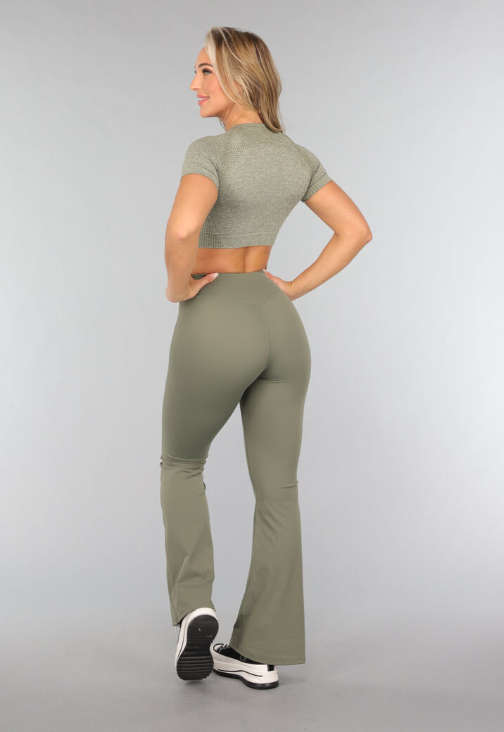 Khaki Short Sleeve Sporttop