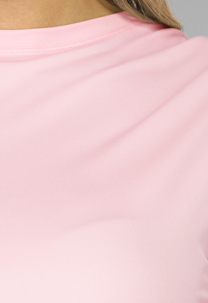 Roze Sportieve Top met Korte Mouwen