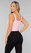 Roze Rib Croptop met Padding