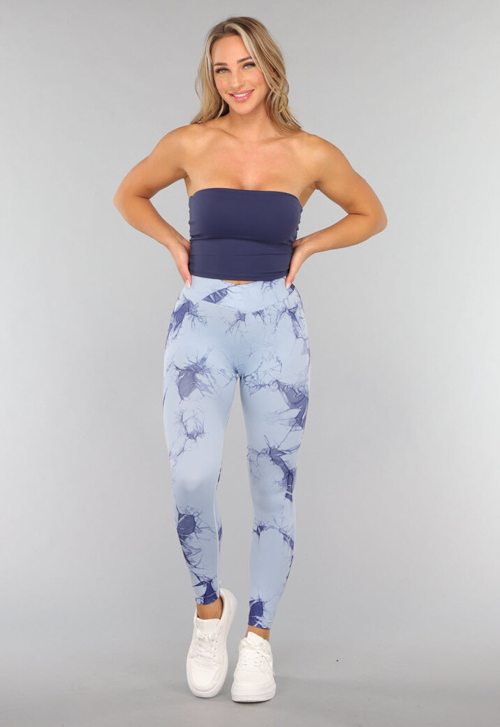 Donkerblauwe Padded Bandeau Top