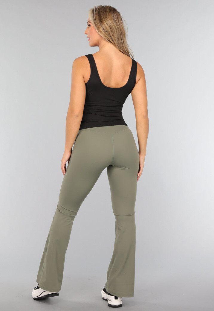 Zwarte Rib Tanktop met Pads