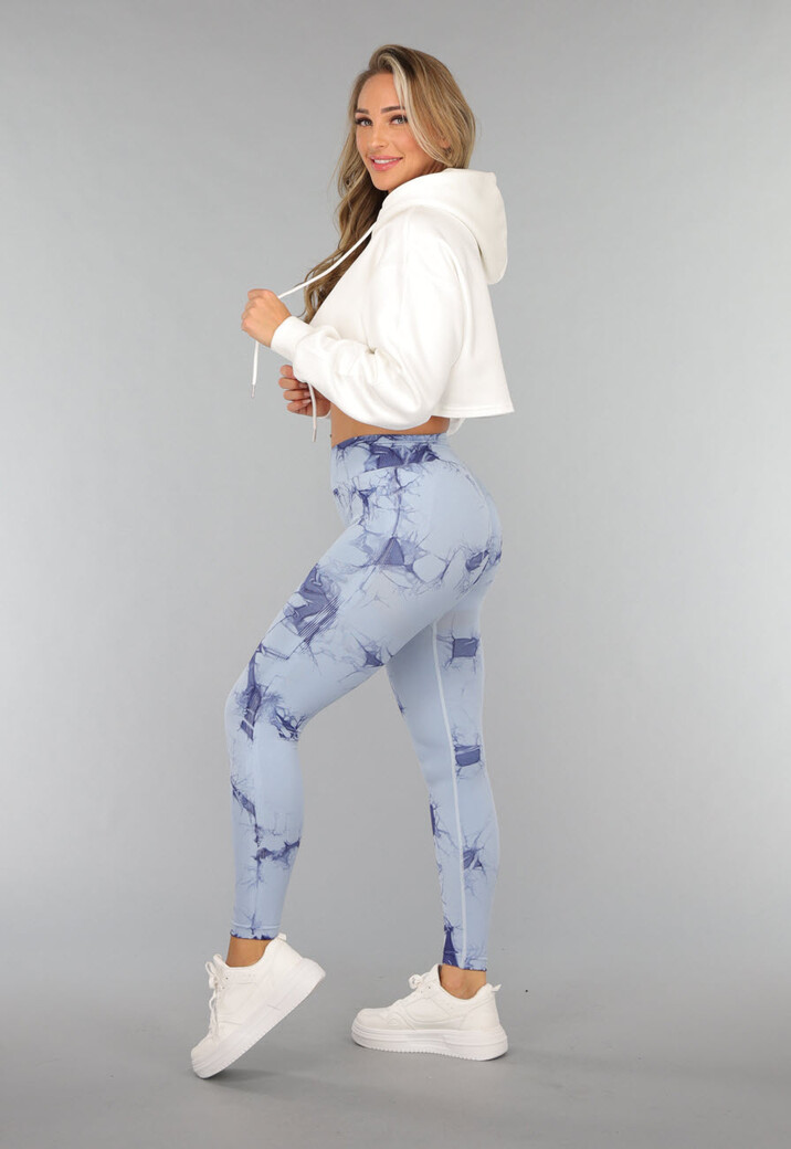 Witte Cropped Hoodie