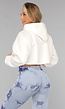 Witte Cropped Hoodie
