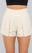 Beige Sportshort met Binnenbroekje