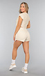 Beige Sportshort met Binnenbroekje